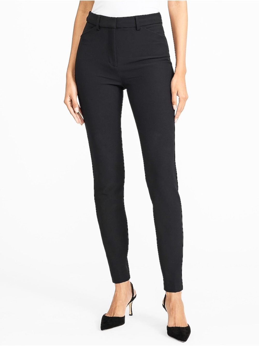 Express Editor Women’s High Waisted Skinny Pant in Studio Stretch Twill
